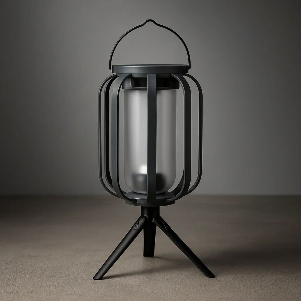 Solar Powered Tripod Lantern for Patio and Camping