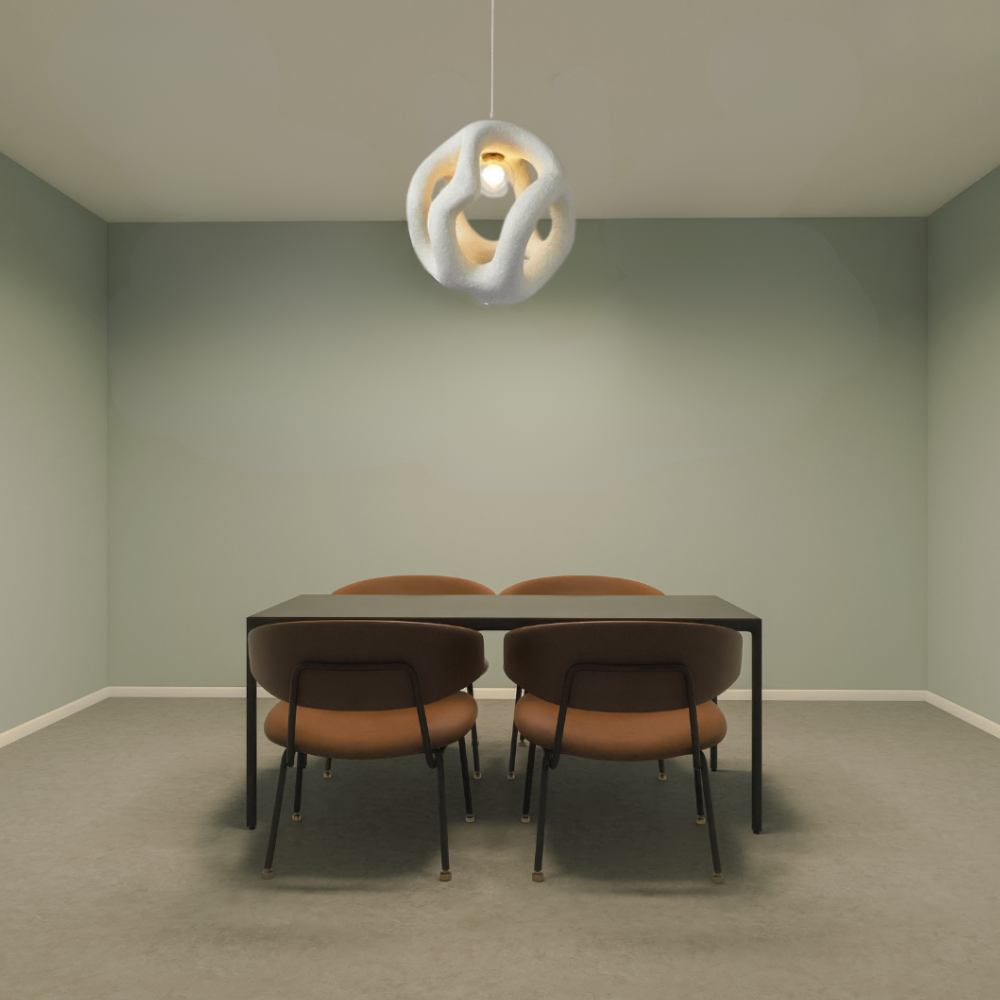 Wabi-Sabi Organic Sculptural Pendant - Irregular Hollow Sphere Light