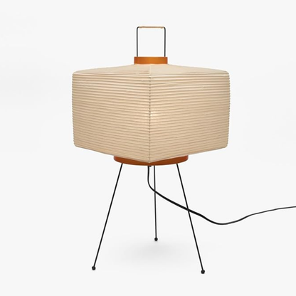 Floor Lamp with Rice Paper Shade and Tripod Legs - Modern Japanese Style