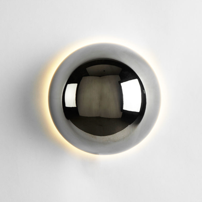 Eclipse Wall Sconce with Halo Backlit Effect - Bauhaus Modern Style