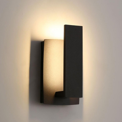 Permanent Outdoor House Lights with Layered Architectural Profile - Modern Sconce