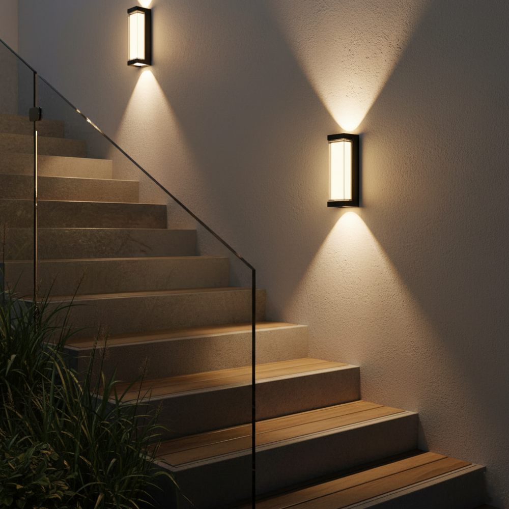 Outdoor Led Porch Lights with Integrated LED and Frosted Acrylic Lens