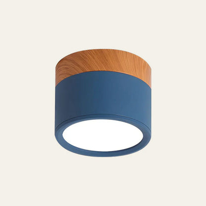 Button Wood Ceiling Light