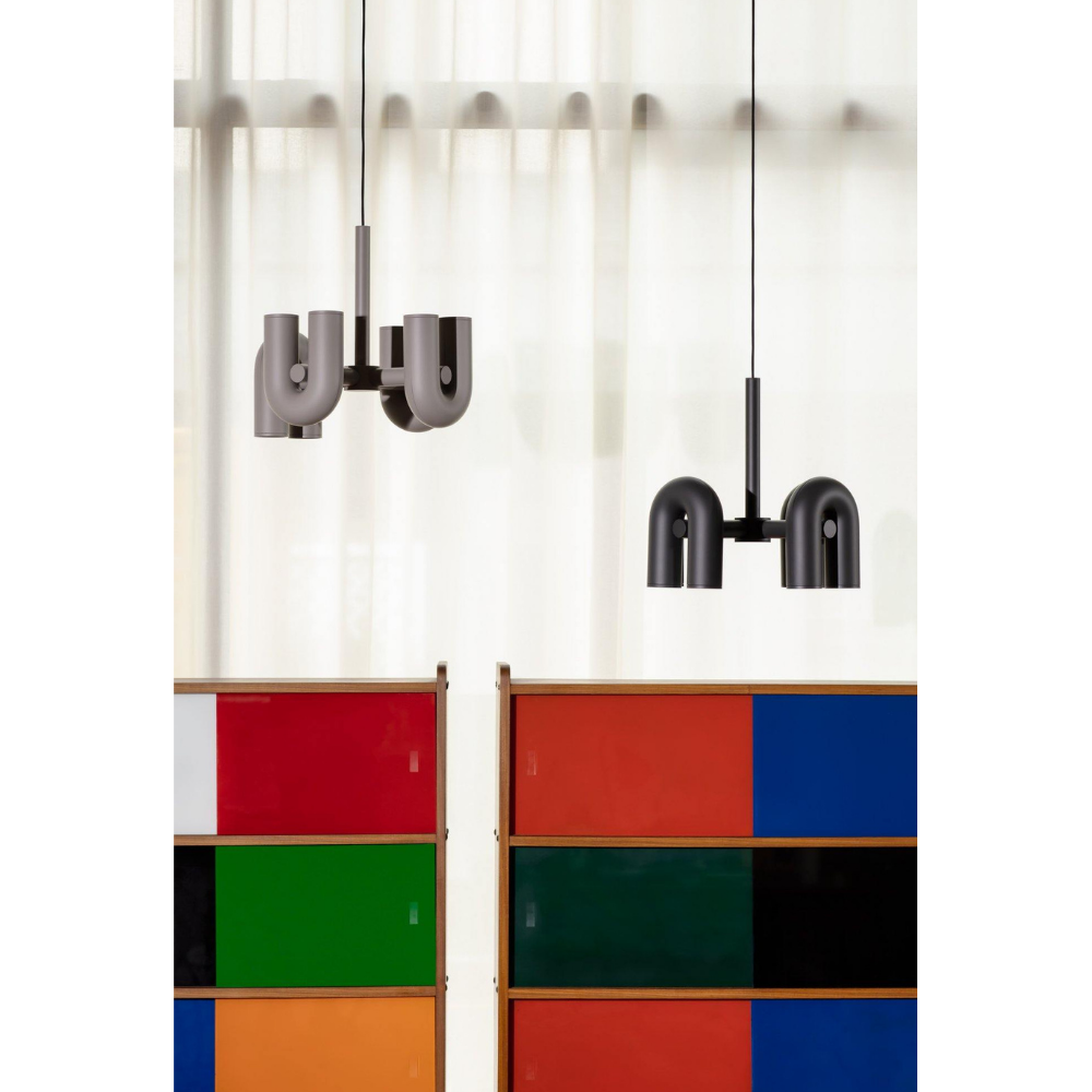 Modern U-Shaped Modular Chandelier - Sculptural Arch Tubular Pendant Light