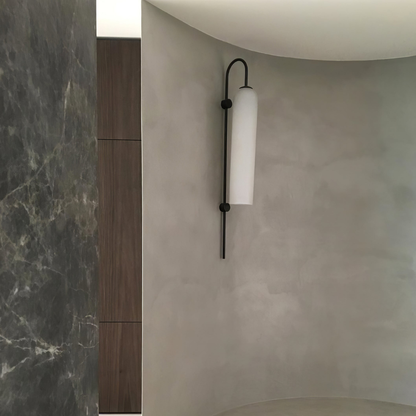 Modern Capsule Glass Wall Sconce - Elongated Gooseneck Pill Light