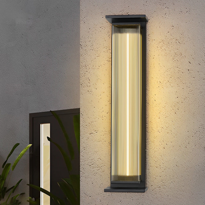 Entryway light fixtures with Vertical Stainless Steel Frame - Industrial Modern