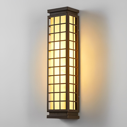 Porch Light with Stainless Steel Housing and Stone Texture - Weather Ready