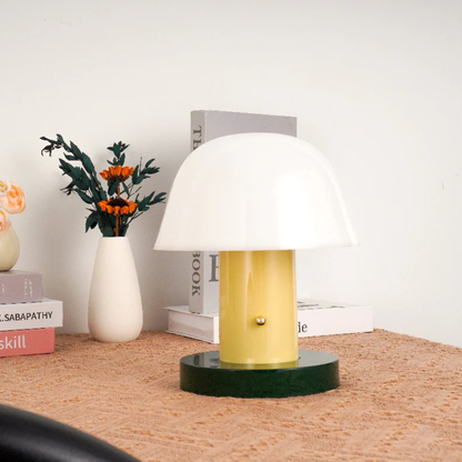 LED Table Lamp with USB Port and Touch Dimmer - Mid Century Danish Style