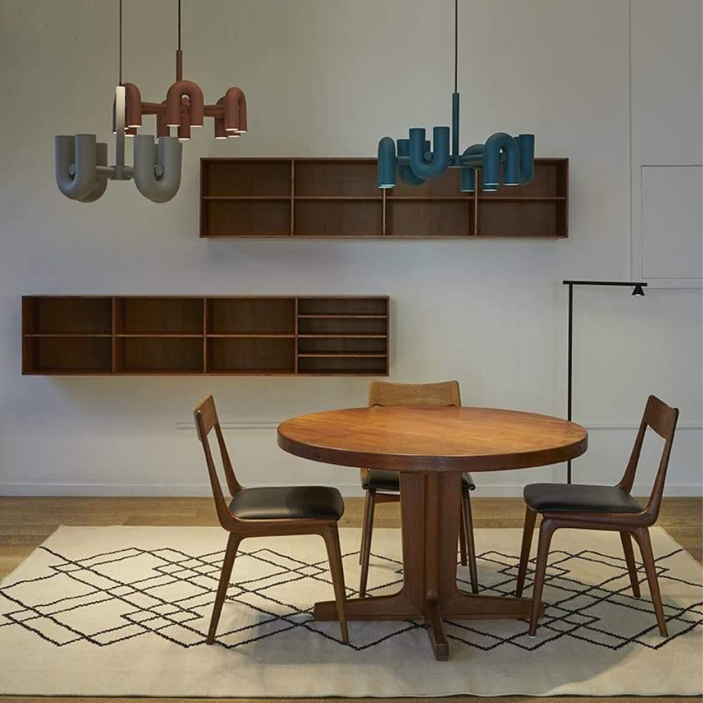 Modern U-Shaped Modular Chandelier - Sculptural Arch Tubular Pendant Light