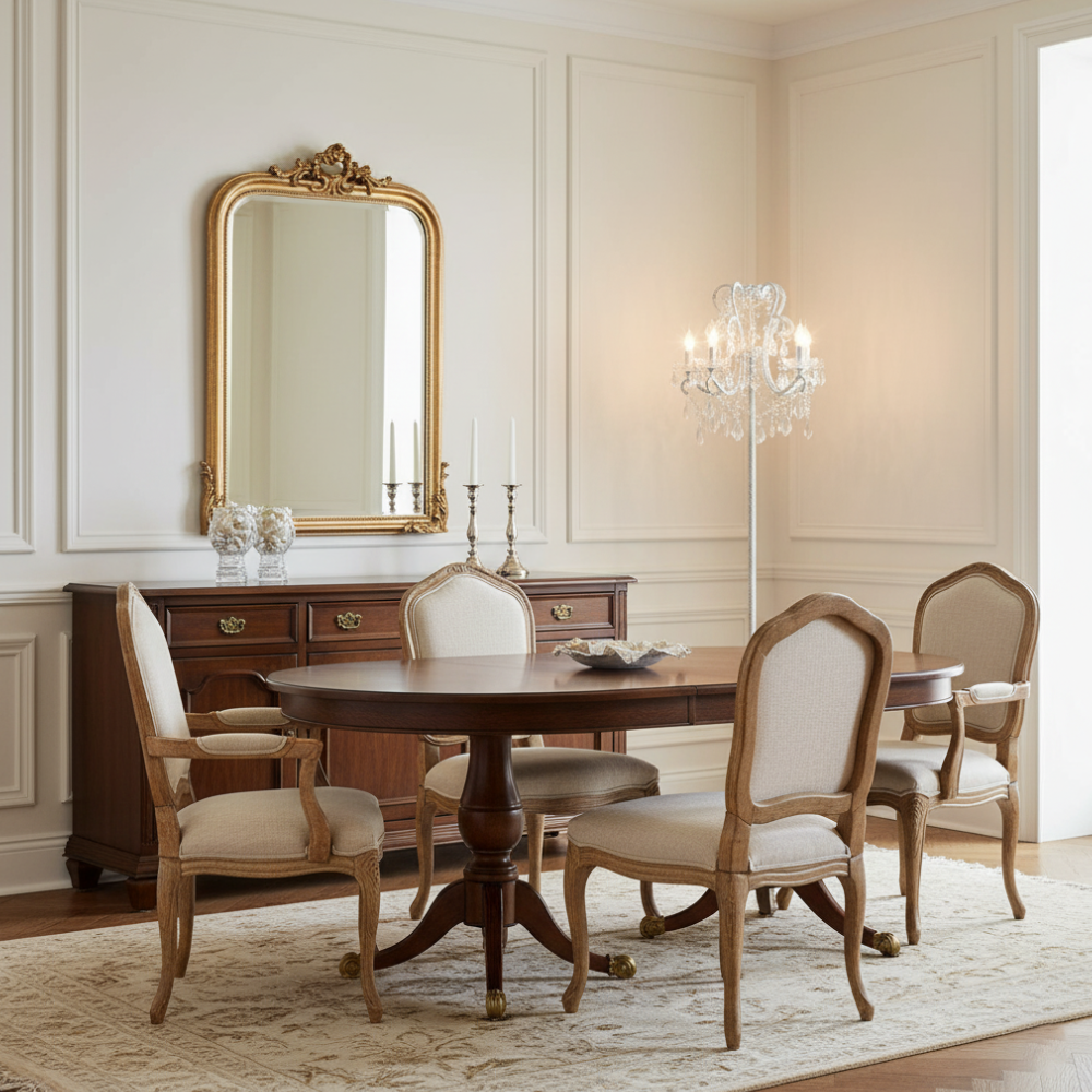 Dimmable Floor Lamp with Ornate Iron Scrollwork and Faceted Crystal Strands