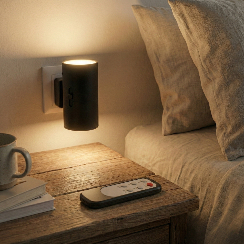 Plug In LED Night Light Wall Sconce - Dual Direction Cylinder
