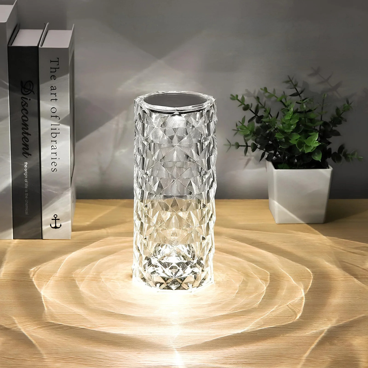 Sparkling Crystal Pattern Touch Lamp