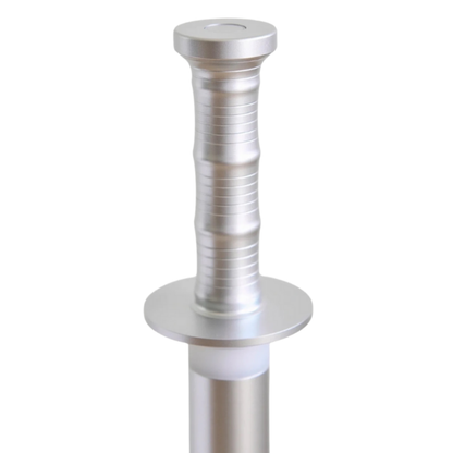 Floor lamp with Luminous Acrylic Break and Solid Metal Pole - Architectural