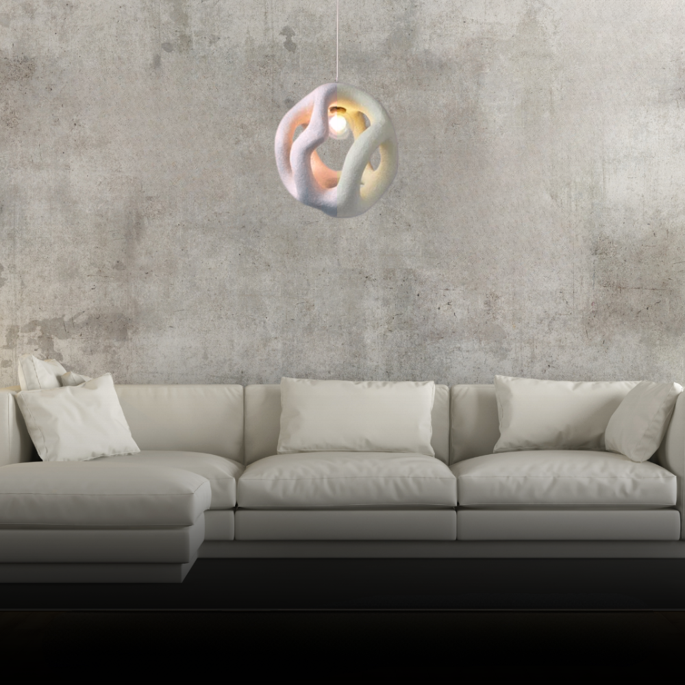 Wabi-Sabi Organic Sculptural Pendant - Irregular Hollow Sphere Light