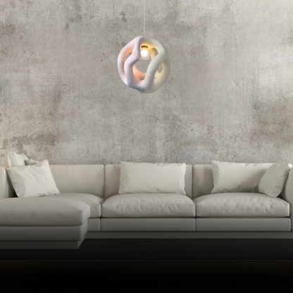 Wabi-Sabi Organic Sculptural Pendant - Irregular Hollow Sphere Light