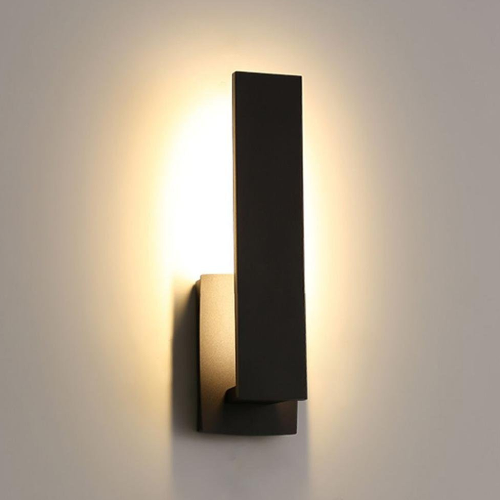Permanent Outdoor House Lights with Layered Architectural Profile - Modern Sconce