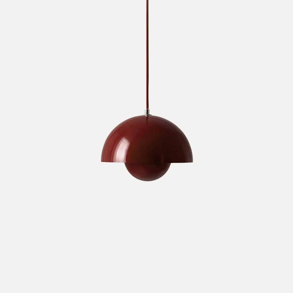 Pendant Light with Nested Dome Metal Shades - Mid Century Modern Retro