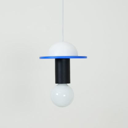Nordic Geometric Wood Pendant Light - Modern Hand-Turned Orbital Hanging Lamp