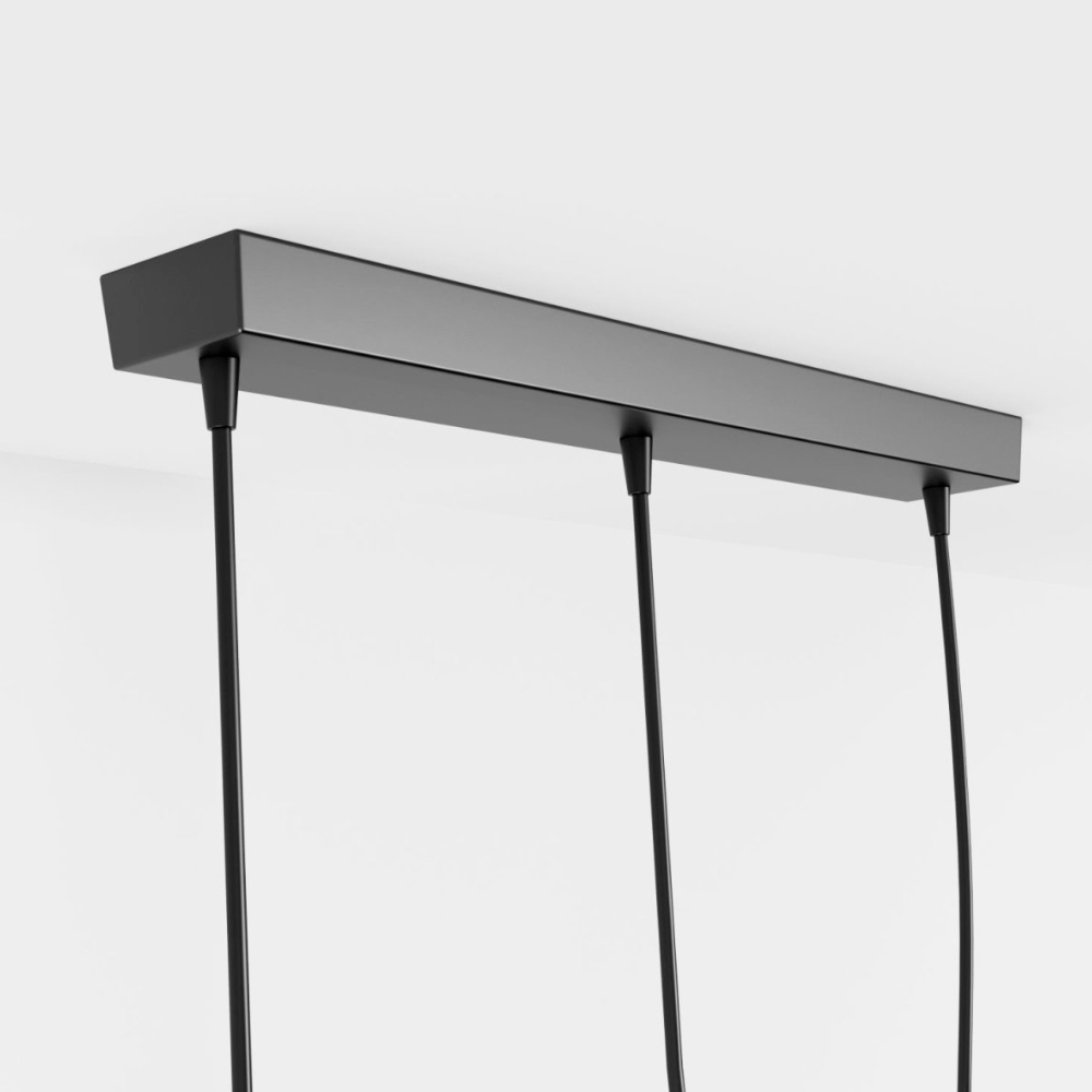 Pendant Light with Iron Figure Frame - Modern Mid Century Industrial