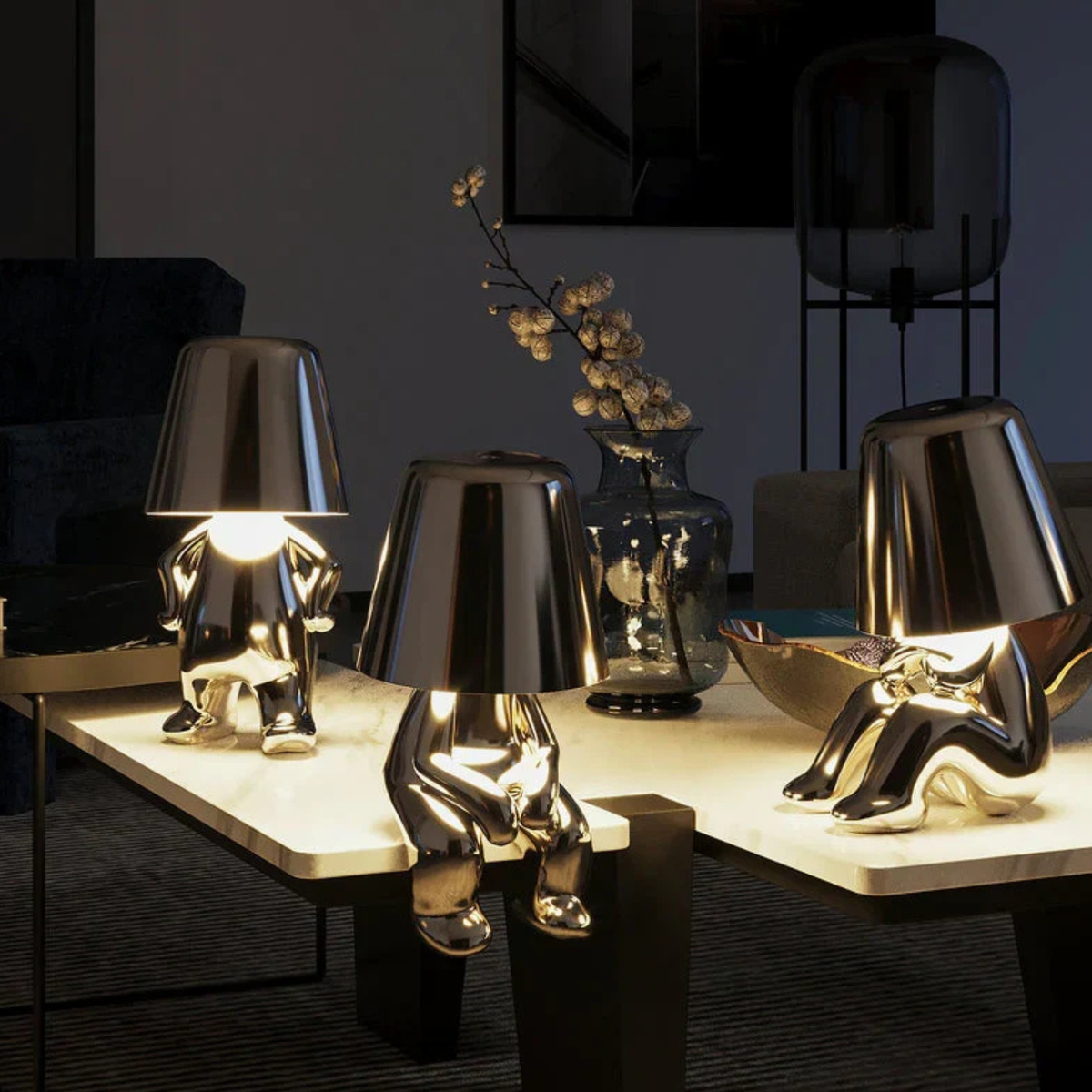 Touch-Control Table Lamp Figurine
