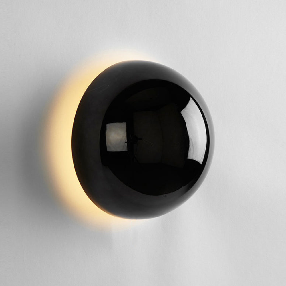 Eclipse Wall Sconce with Halo Backlit Effect - Bauhaus Modern Style