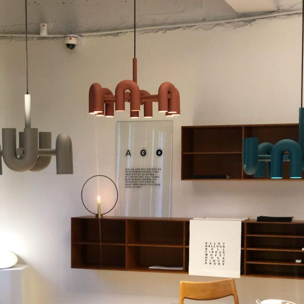 Modern U-Shaped Modular Chandelier - Sculptural Arch Tubular Pendant Light