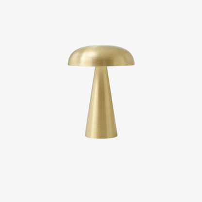 Mushroom Table Lamp with Metal Dome Shade - Modern Mid Century