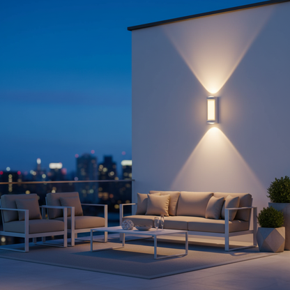 Outdoor Led Porch Lights with Integrated LED and Frosted Acrylic Lens