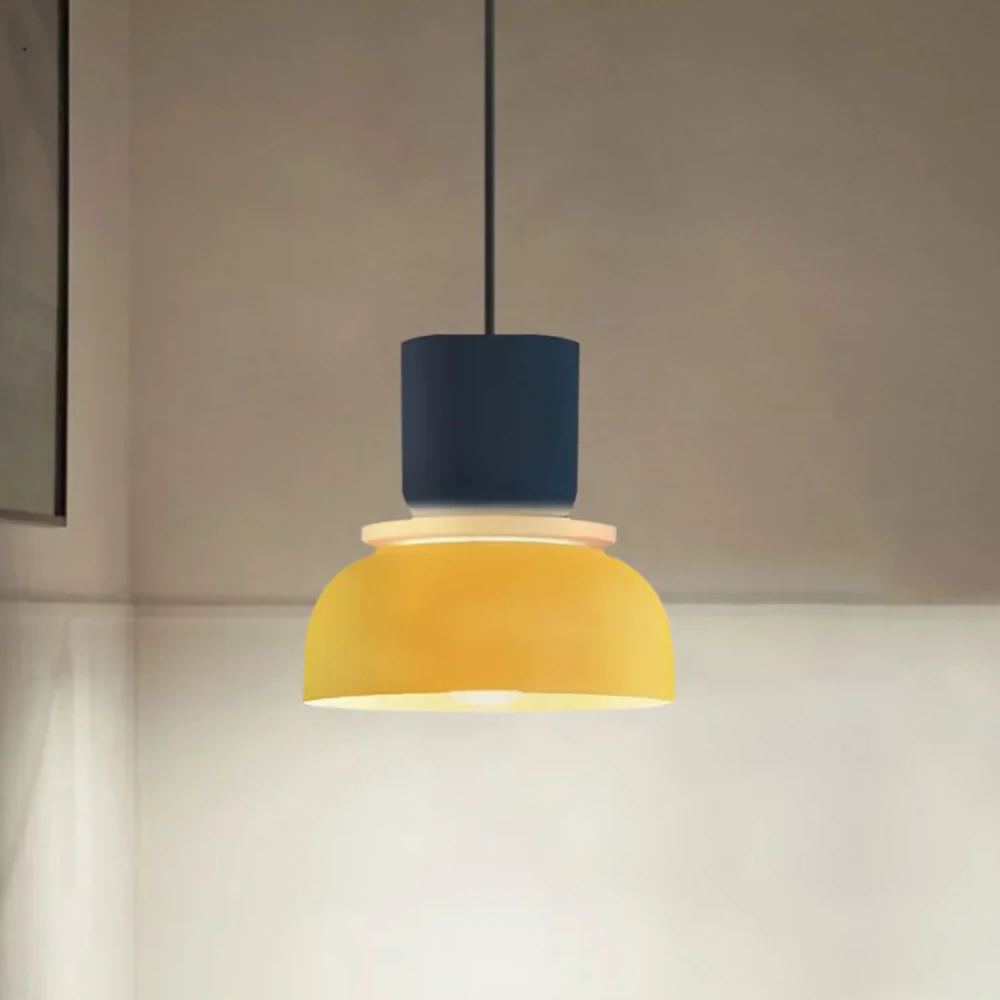 Stacked Bowl Hanging Lamp with Matte Finish - Nordic Geometric Style