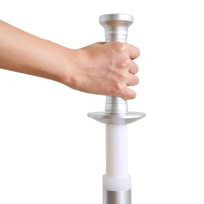 Floor lamp with Luminous Acrylic Break and Solid Metal Pole - Architectural