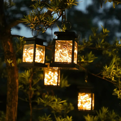 Solar Powered Decorative Garden Lanterns - Outdoor Yard Path Lighting