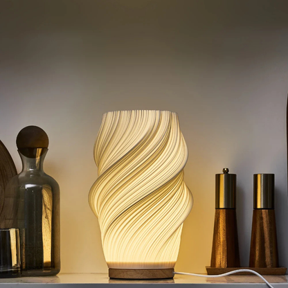 Modern Textured Bedside Vase Lamp