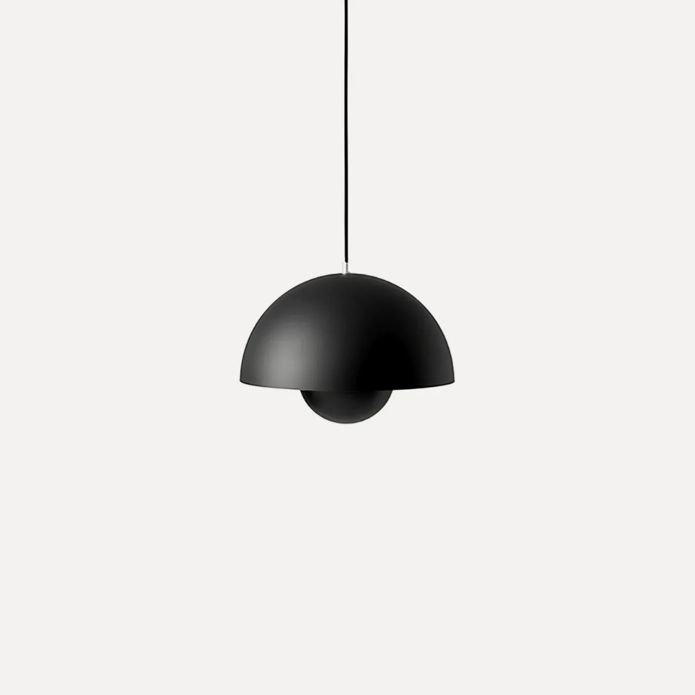 Pendant Light with Nested Dome Metal Shades - Mid Century Modern Retro