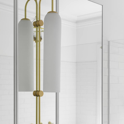 Modern Capsule Glass Wall Sconce - Elongated Gooseneck Pill Light