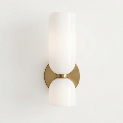 Modern Hourglass Glass Wall Sconce - Dual-Globe Geometric Wall Light