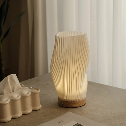 Modern Textured Bedside Vase Lamp
