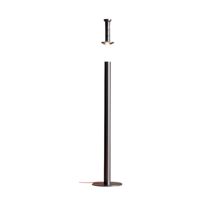 Floor lamp with Luminous Acrylic Break and Solid Metal Pole - Architectural