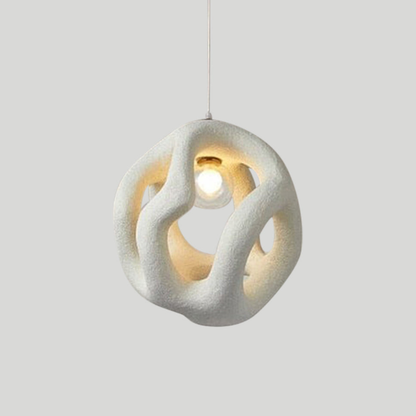 Wabi-Sabi Organic Sculptural Pendant - Irregular Hollow Sphere Light