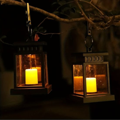 Solar Powered Decorative Garden Lanterns - Outdoor Yard Path Lighting