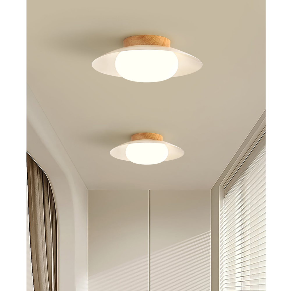 Low-Profile Acrylic Disk Ceiling Lamp - Architectural Cream LED Sconce