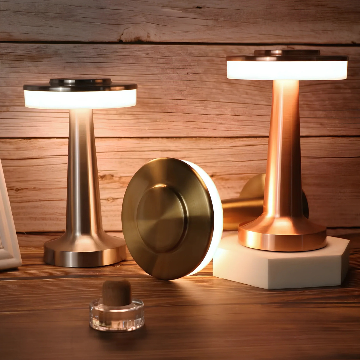 Cordless LED Disc Touch Lamp