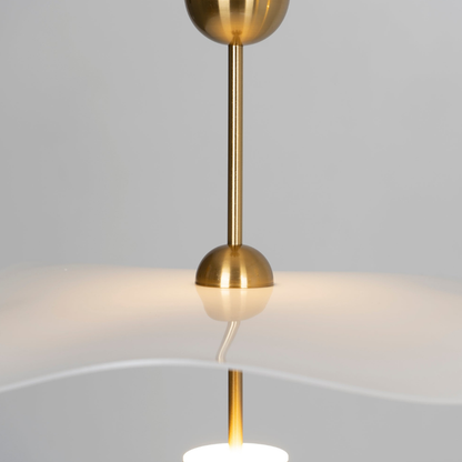 Modern Wavy Wing Pendant Light - Sculptural Floating Ribbon Hanging Lamp