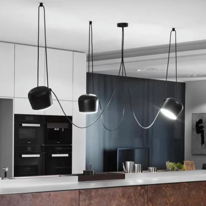 Modern Draped Bell Pendant Light - Multi-Cable Adjustable Pendant Lights