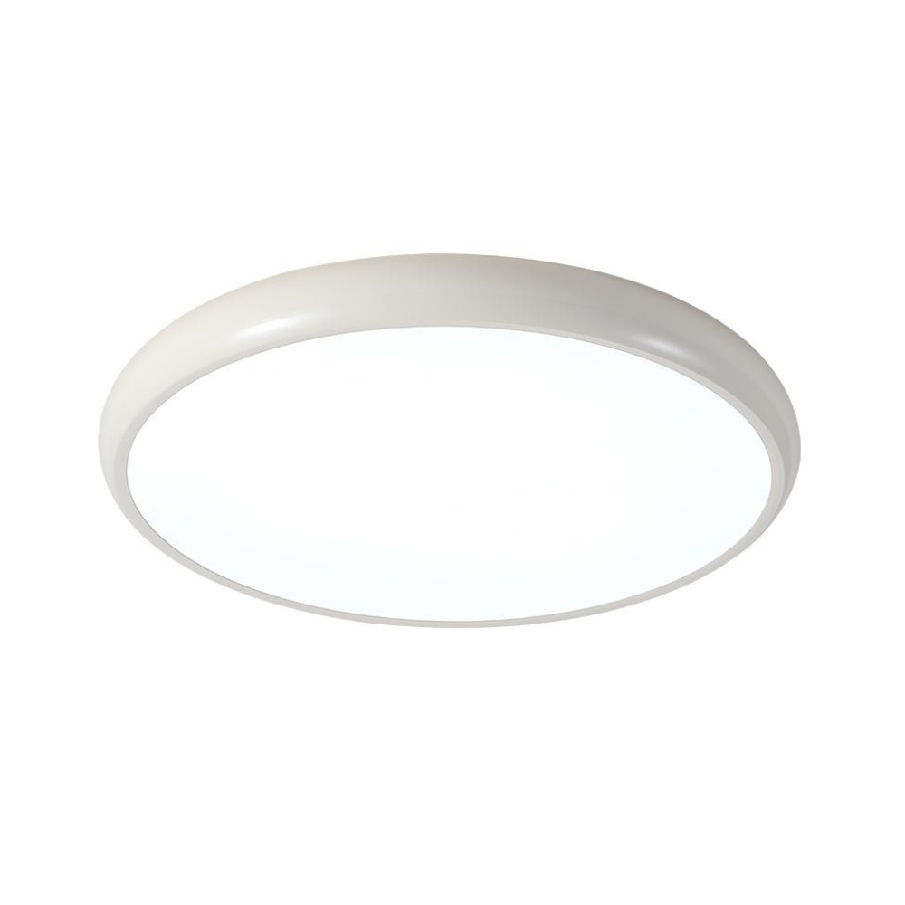 Flush Mount LED Ceiling Light with Wood-Inspired Acrylic Frame - Scandinavian Style