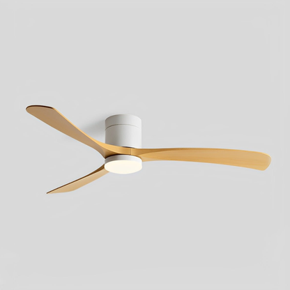 LED Ceiling Fan with Low Profile Design and Reversible DC Motor - Nordic Style