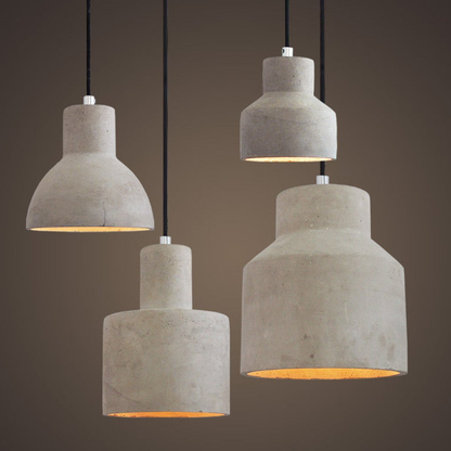 Modern Concrete Minimalist Pendant Light - Nordic Industrial Geometric Hanging Lamp