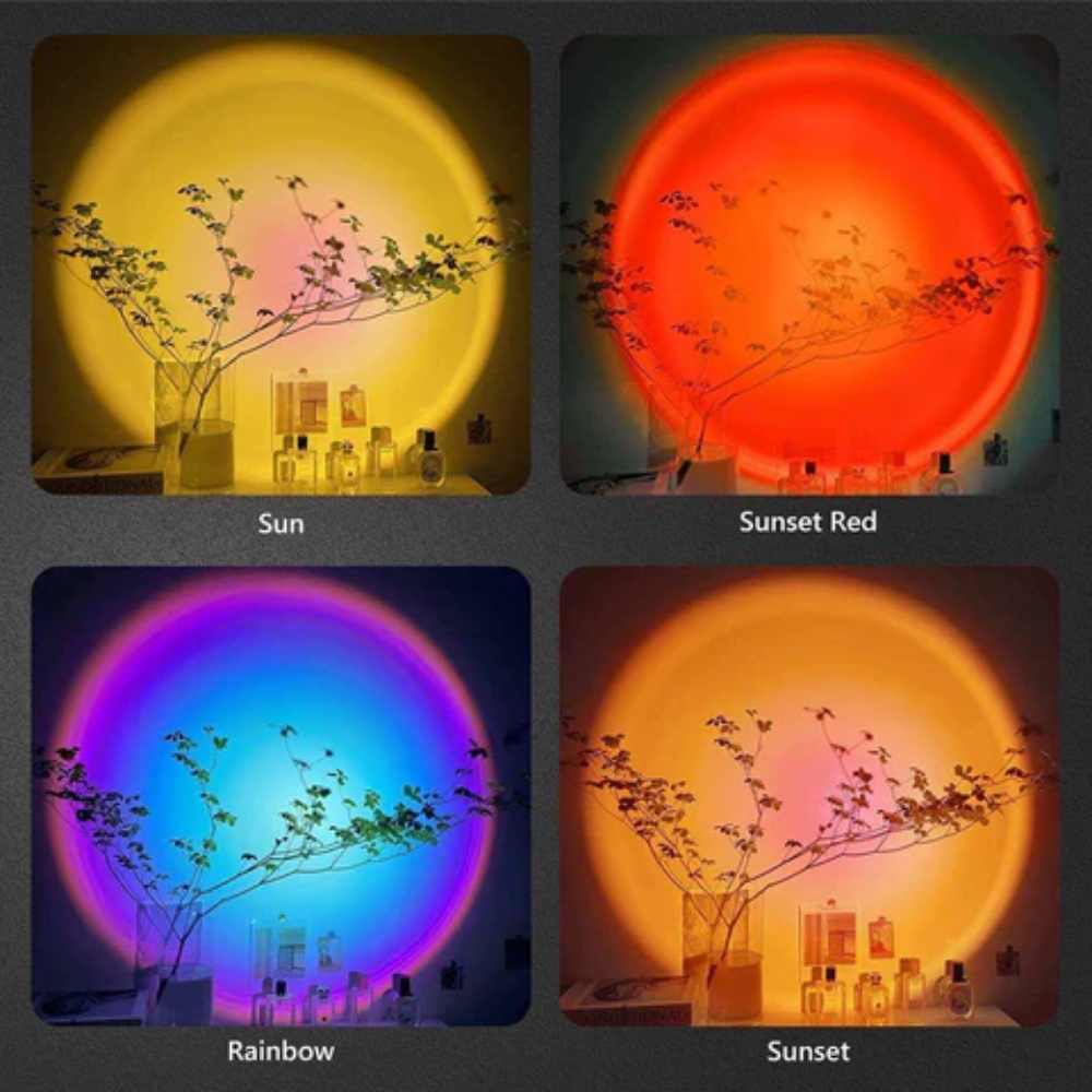 LED Sunset Light Projector with Remote - 16 Color Changing Ambient