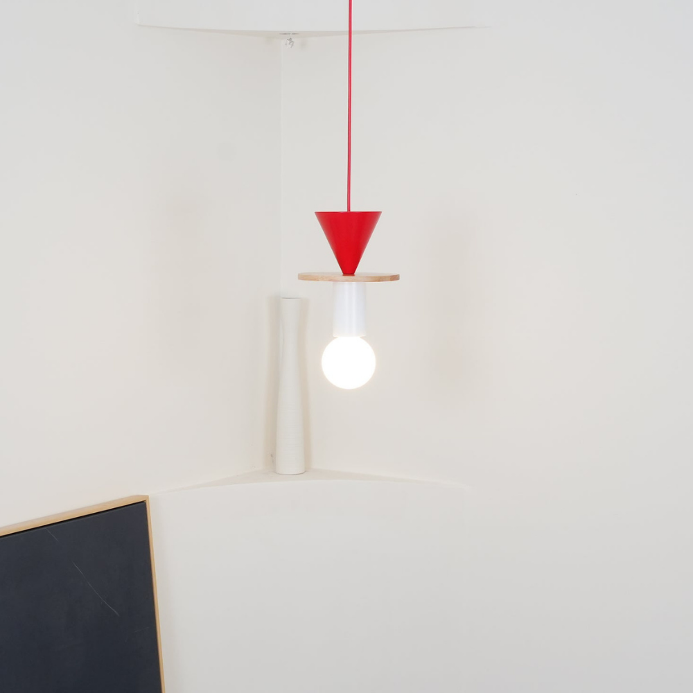 Nordic Geometric Wood Pendant Light - Modern Hand-Turned Orbital Hanging Lamp