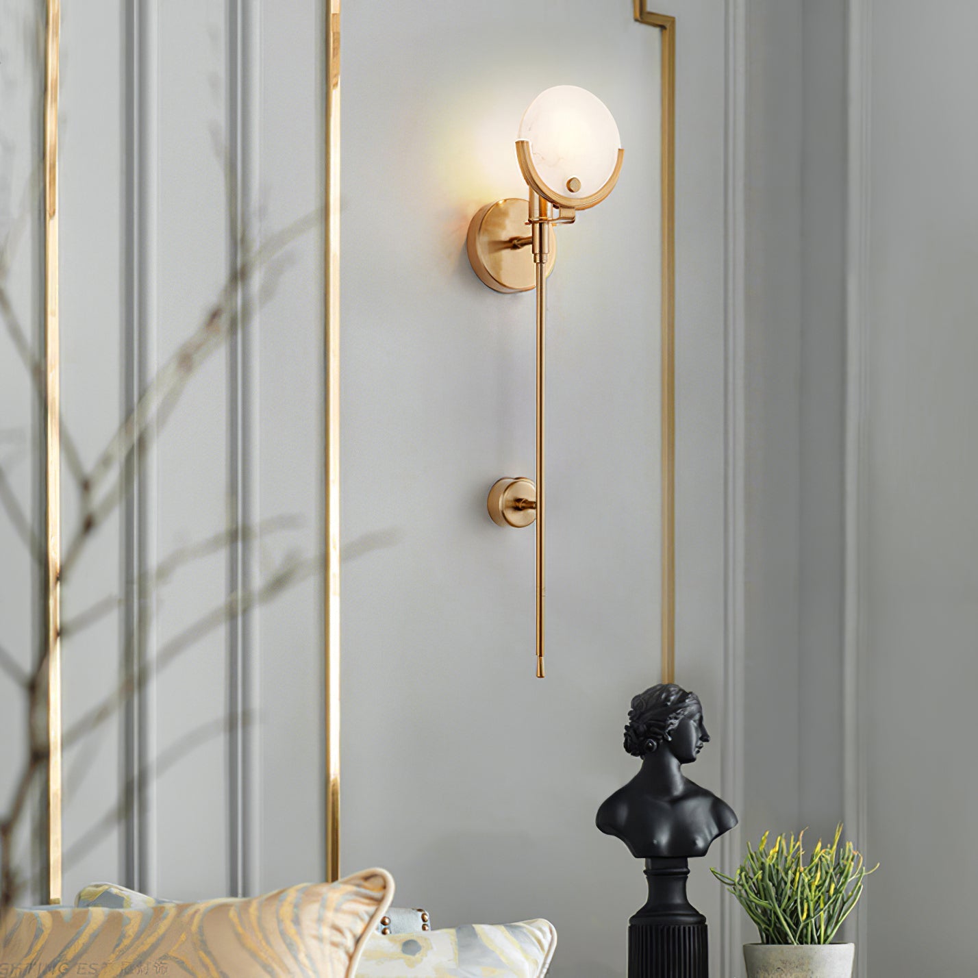 Scepter Brass Wall Sconce