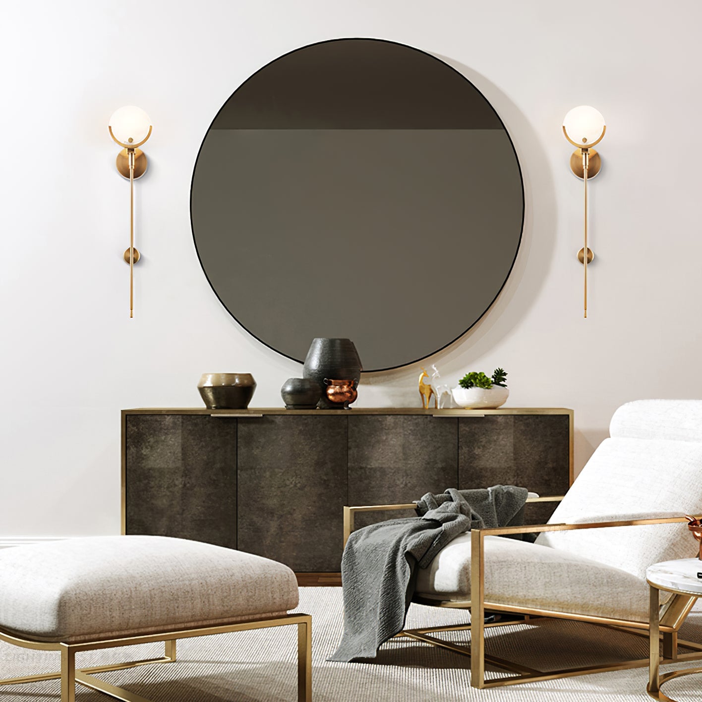 Scepter Brass Wall Sconce